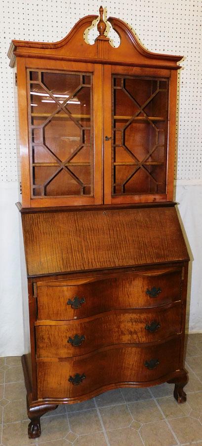 Maple Secretary ( One Door Missing Glass) (1 of 6)