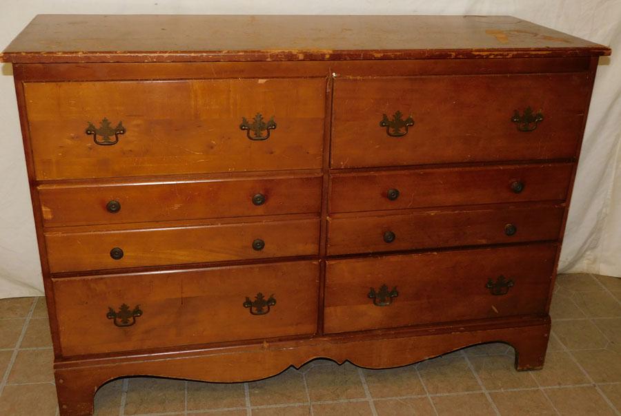 Maple 6 Drawer Dresser: Maple 6 Drawer Dresser. 50" W 19" D 34 1/2" H