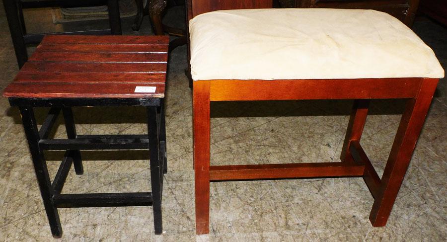 Mahogany Bench & Oak Stand (1 of 2)