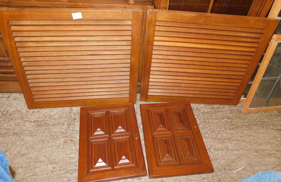 Four Teak Wood Architectural Panels (1 of 1)