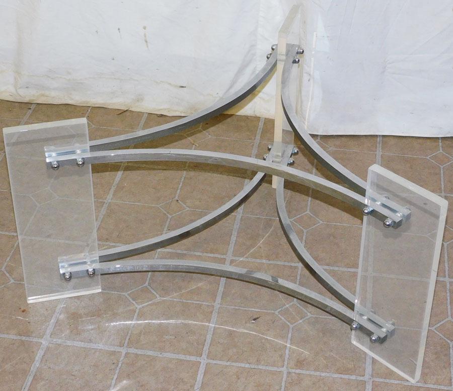 Chrome & Acrylic MCM Coffee Table Base (1 of 2)