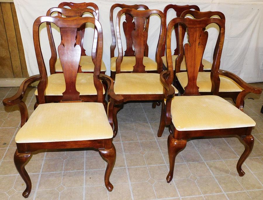 8 Cherry Queen Anne Dining Chairs By American Drew (1 of 4)
