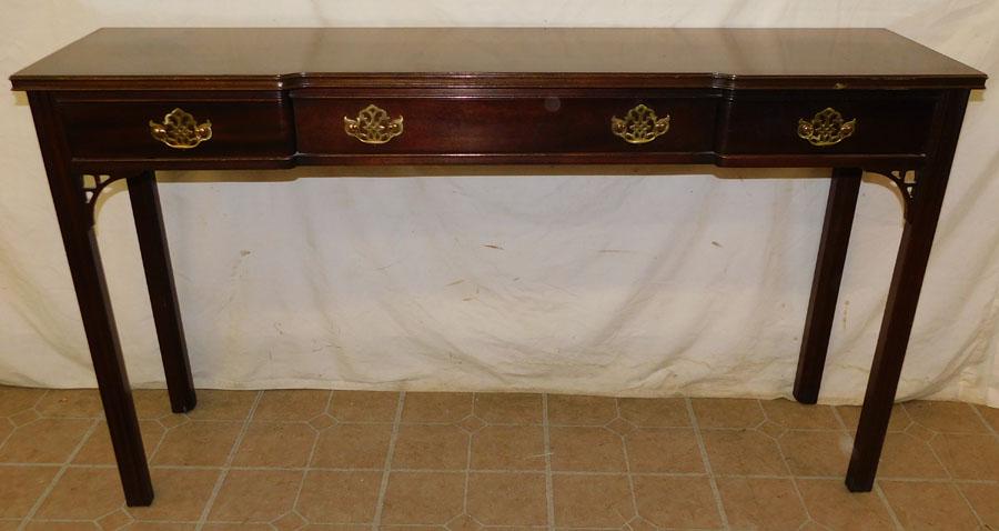 Mahogany 3 Dr Chippendale Console By Hickory Chair Co. (1 of 7)