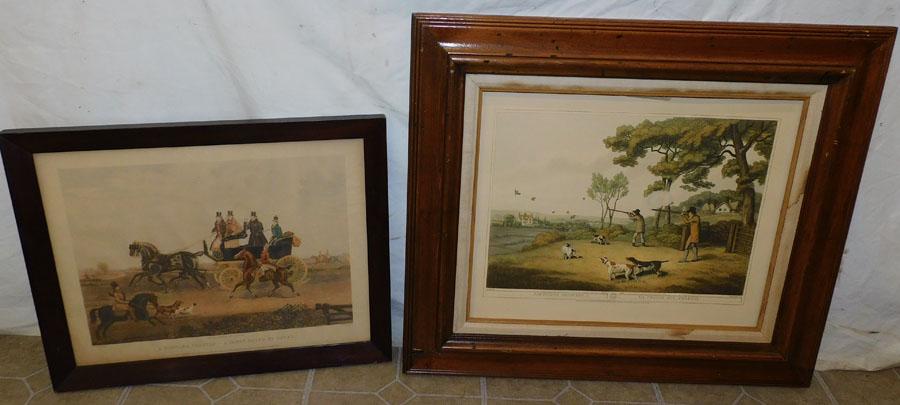 Two Framed Hunt Scene Engravings (1 of 7)