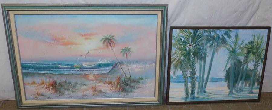 Two Framed OOC Ocean Scenes (1 of 5)