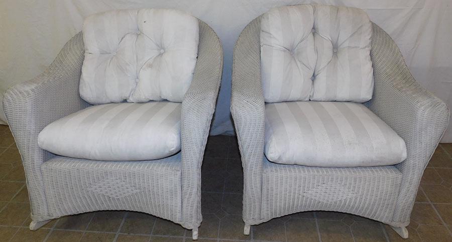 Pair Wicker Rocking Chairs (1 of 2)