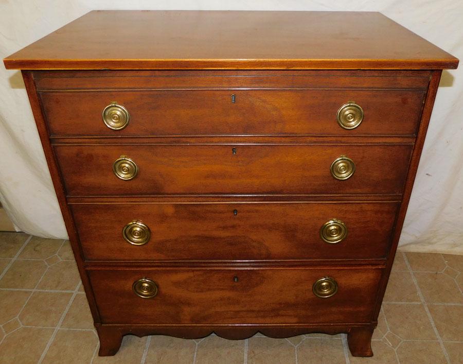 Mahogany Inlay TV Cabinet (As Is) (1 of 6)