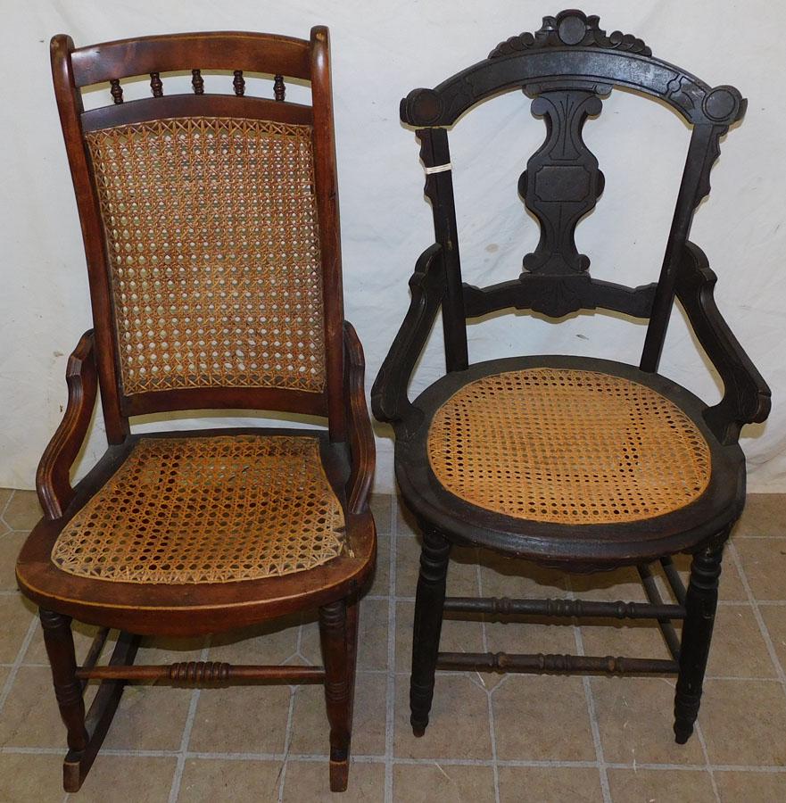 Walnut Victorian Rocker & Side Chair (1 of 2)
