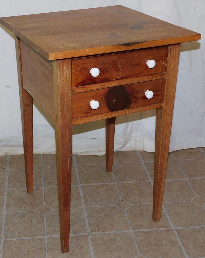 Pine 2 Drawer Night Stand (1 of 3)
