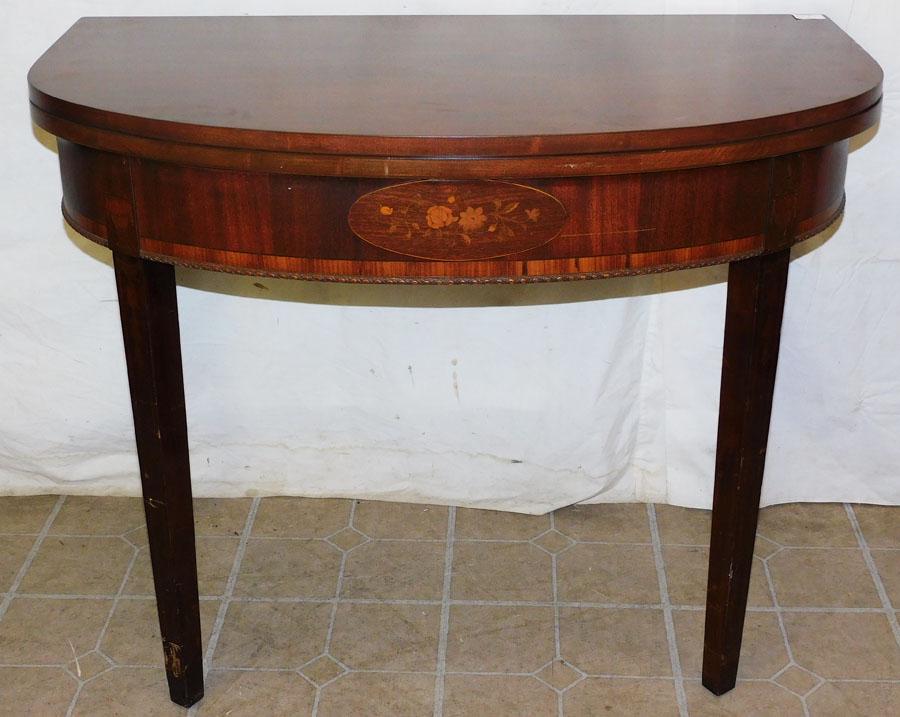 Mahogany Inlay Fold Over Top Table (1 of 5)