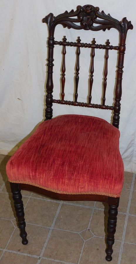 Victorian Walnut Carved Side Chair (1 of 3)