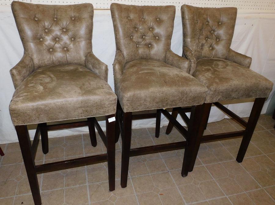 Lot 3 Modern Upholstered Bar Stools (1 of 4)