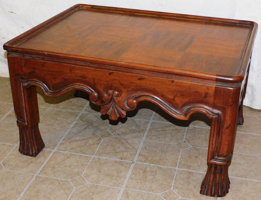 Walnut Carved Coffee Table By Drexel (1 of 4)