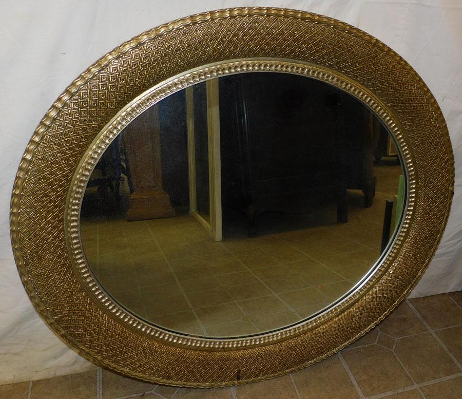 Gilt Framed Oval Mirror (1 of 3)