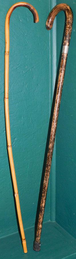 2 Walking Canes, (1 with Sterling Monogramed Accent) (1 of 3)