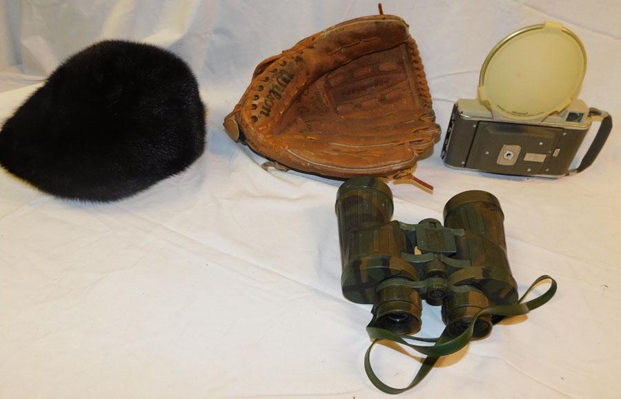 Fur Hat - Baseball Glove - Camera - Binoculars (1 of 4)