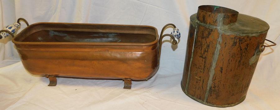 Copper Jardinière - Copper Water Can (1 of 3)