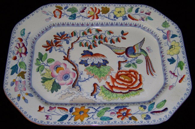 Masons ironstone hand painted platter. 15" x 11".: Masons ironstone hand painted platter. 15" x 11".