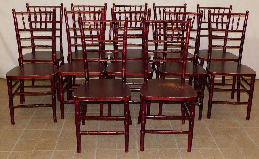 Set of 12 Faux Bamboo Dining Side Chairs: Set of 12 Faux Bamboo Dining Side Chairs . 36 1/2" H