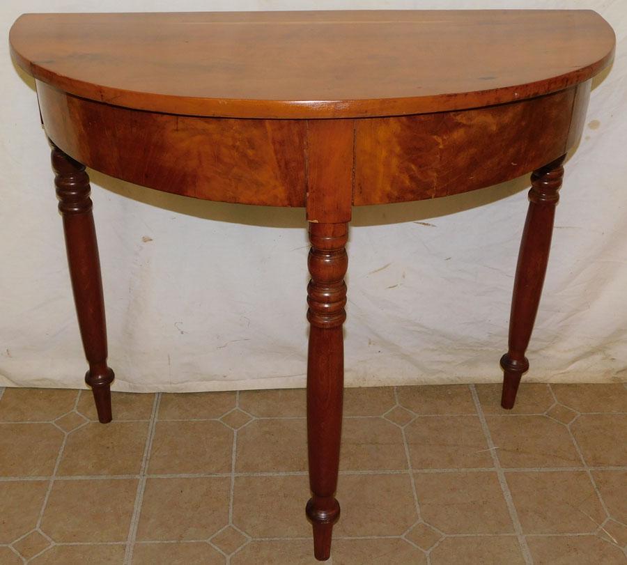 19th C Cherry Demi-Lune Console (1 of 3)