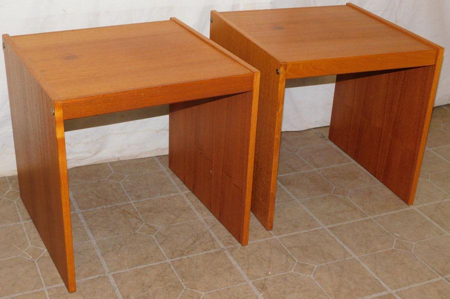 Pair of Danish Teakwood End Tables (1 of 3)