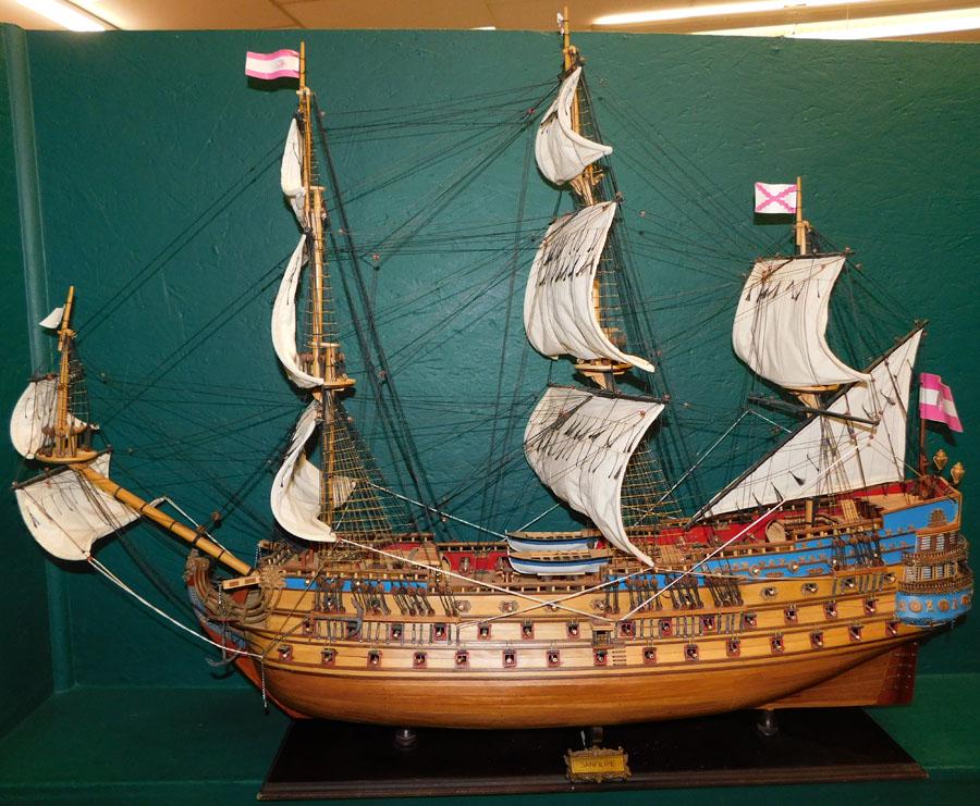 Large Batteship Model of San Filipe: Large Batteship Model of San Filipe . 46" W 36" H