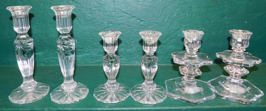 3 Pairs of Signed Waterford Crystal Candlesticks (1 of 4)