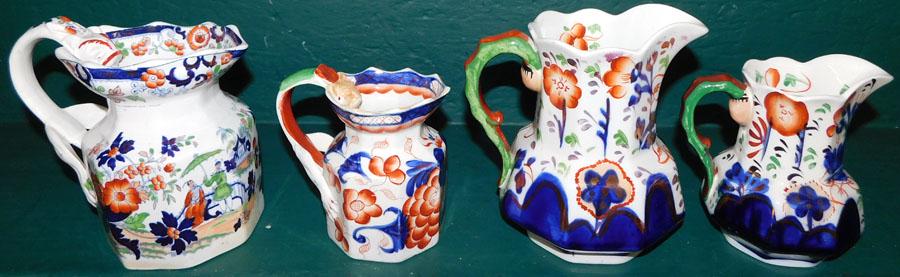4 19th C Imari Pitchers (1 of 7)