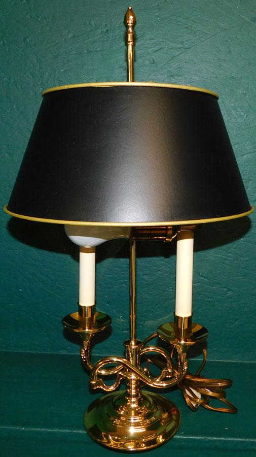 Brass Bouillotte Lamp by Baldwin (1 of 5)