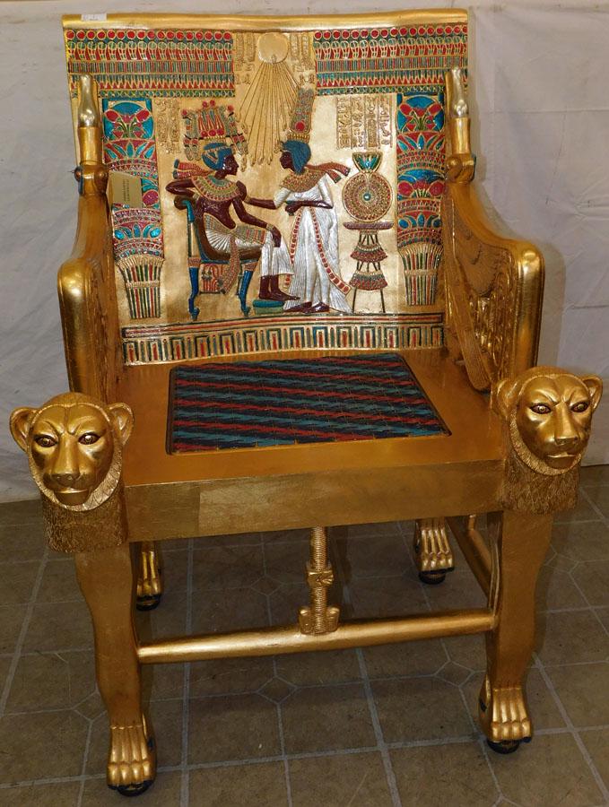 Detailed Egyptian Replica Full Size King Tut Throne (1 of 8)
