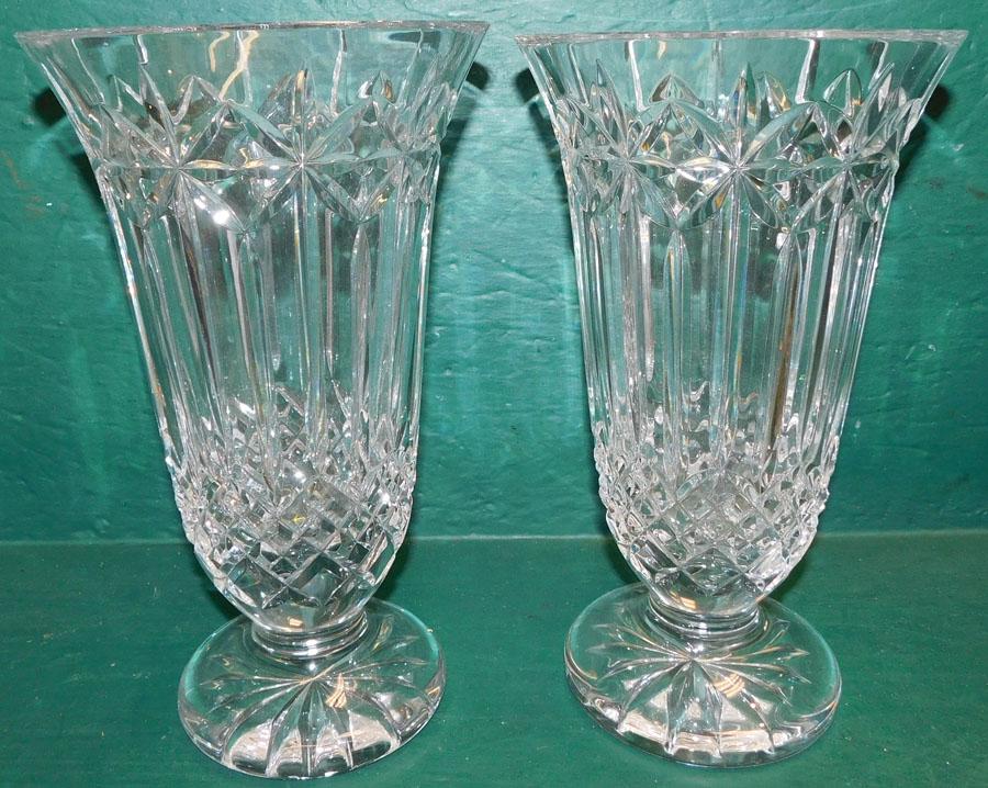 Pair of Signed Waterford Crystal Vases (1 of 2)
