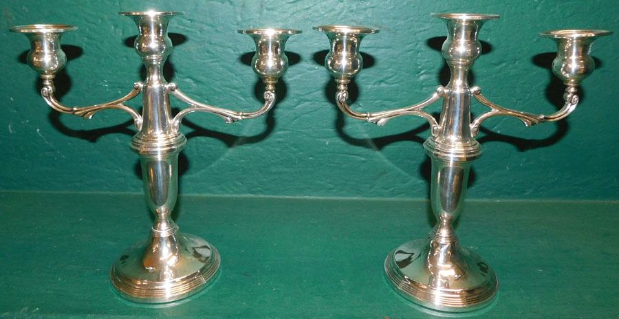 Pair of Sterling Weighted Candelabras (1 of 2)
