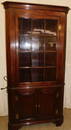 Henkel Harris Mah 12 Pane Glass Door Corner Cabinet