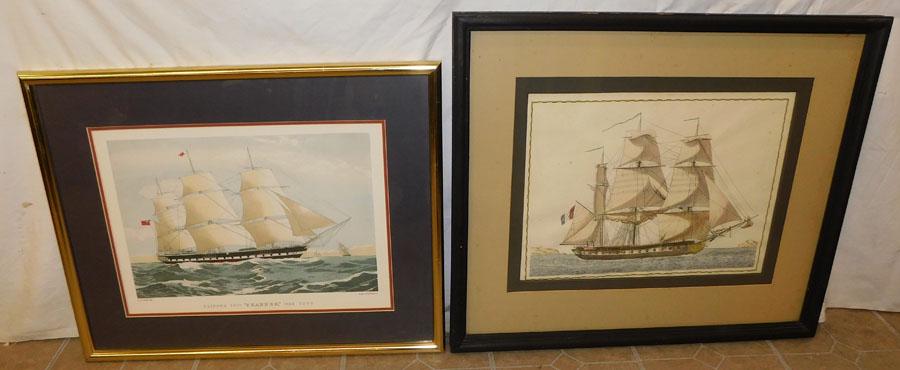 2 Framed Ship Engravings (1 of 7)