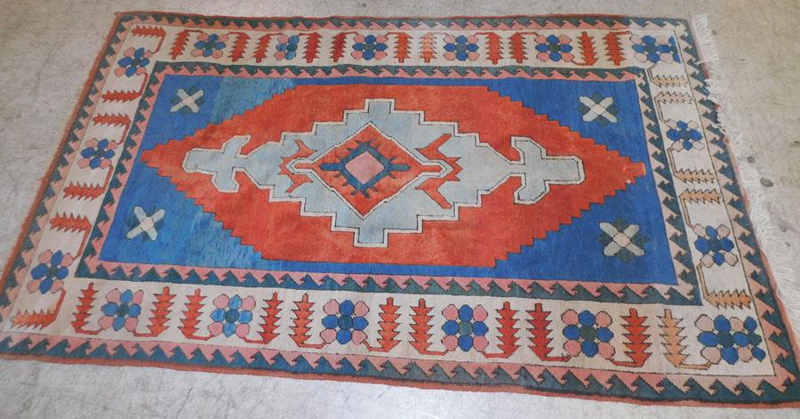 Antique 4' 9" x 7' 9" Handmade Oriental Wool Rug (1 of 4)