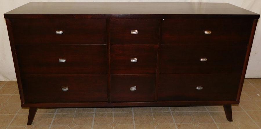 MCM Walnut 9 Drawer Credenza (1 of 6)