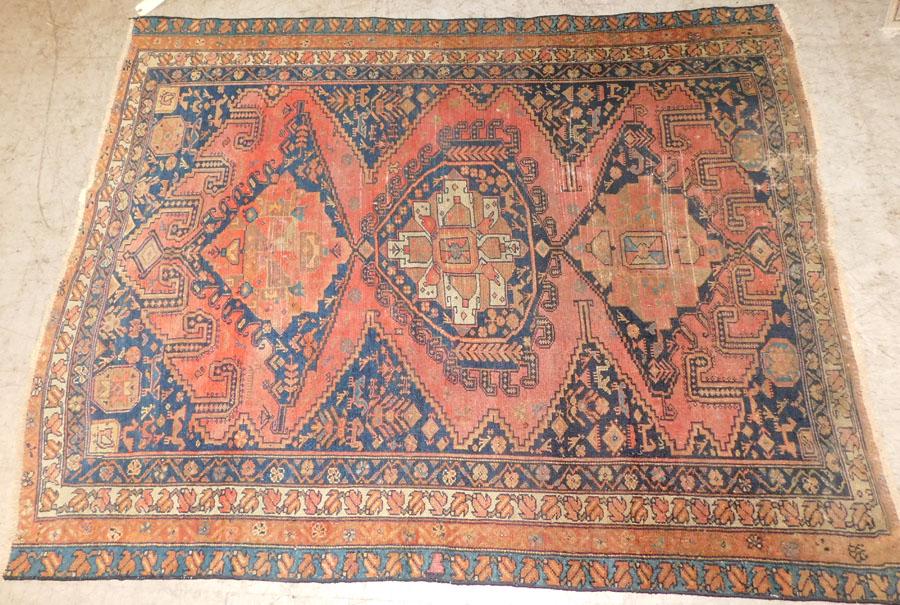 Antique 5' x 6' 1" Handmade Wool Rug (1 of 5)