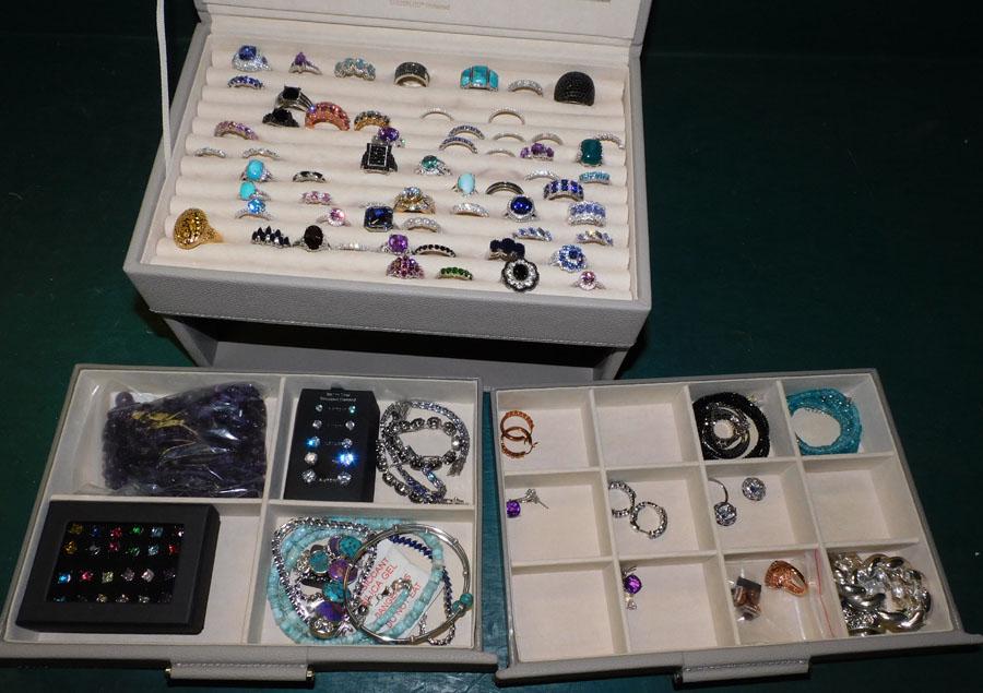Lot of Jewelry with Various Stones, (Some Marked 925) (1 of 5)