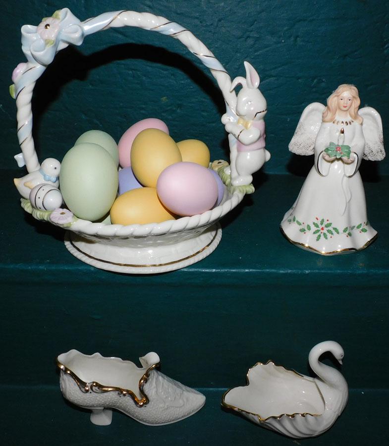 4 Pc Lenox Porcelain: 4 Pc Lenox Porcelain. 8 1/4" H