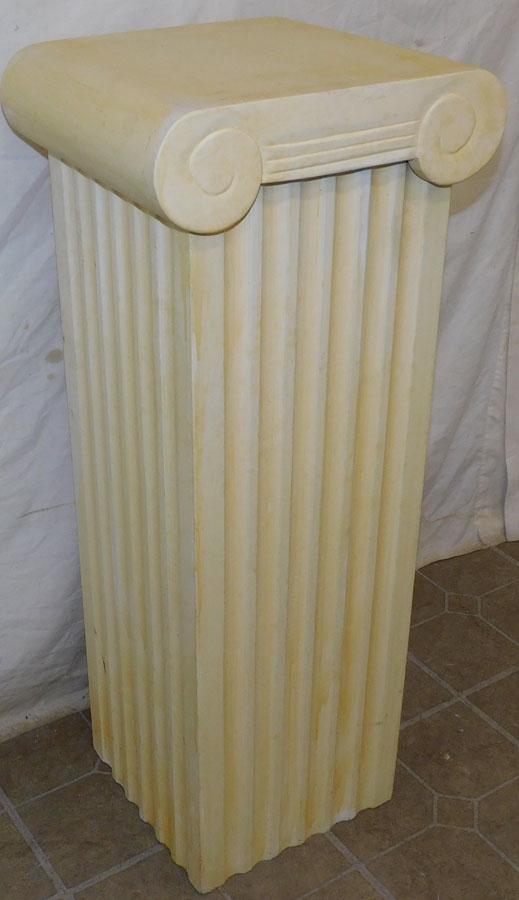 2 Pc Painted Wood Fluted Pedestal (1 of 2)