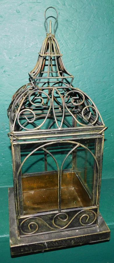 Painted Metal Candle Holder (1 of 2)