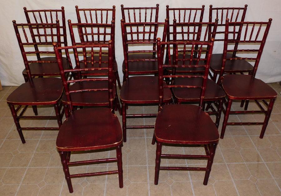 Set 12 Faux Bamboo Dining Chairs (1 of 4)