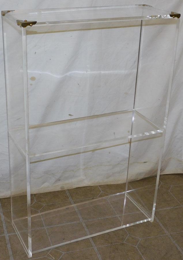Lucite & Brass Book Shelf (1 of 3)