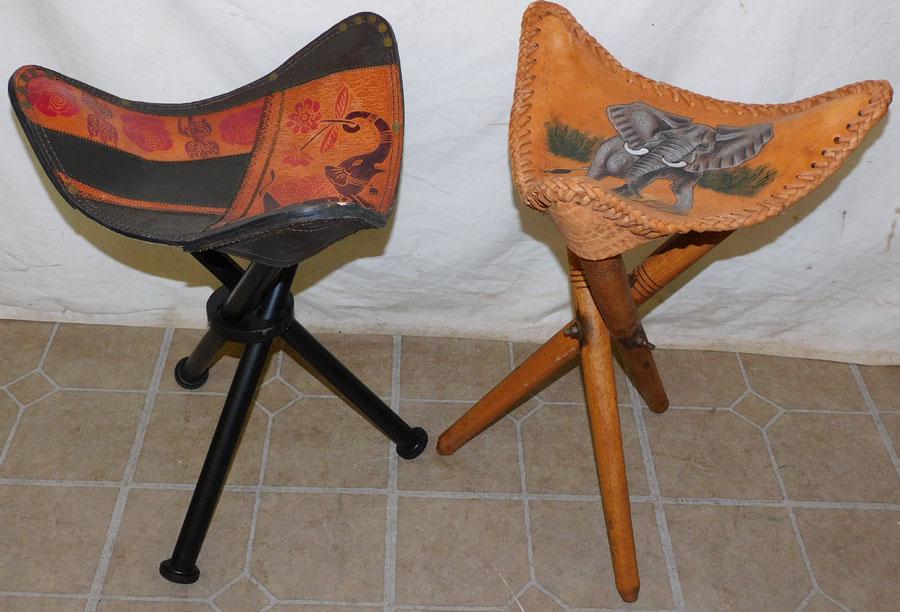 Two Leather Stools (1 of 4)