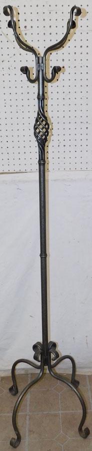 Wrought Iron Coat Rack: Wrought Iron Coat Rack. 65 3/4" H