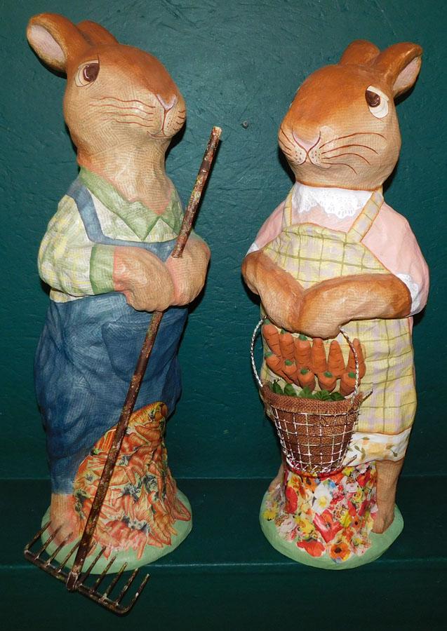 Two Paper Mache Easter Figures (1 of 2)