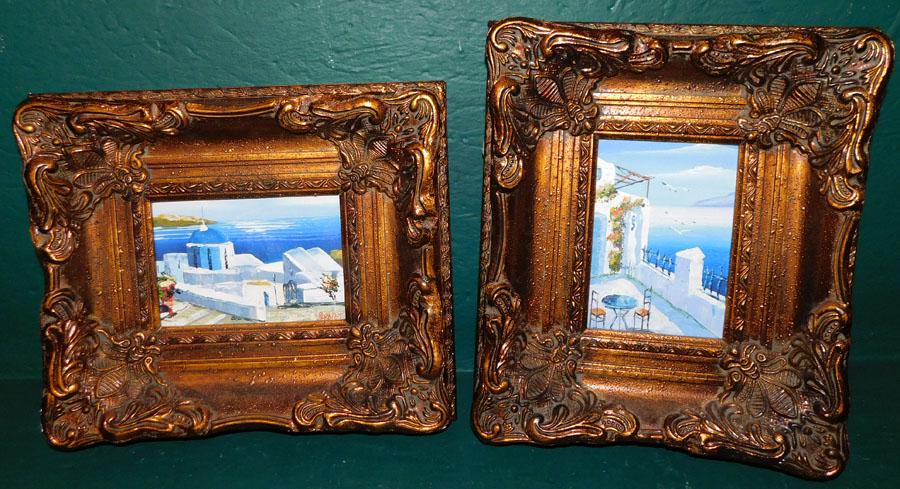 Two OOC Ocean Scenes In Ornate Frames (1 of 5)