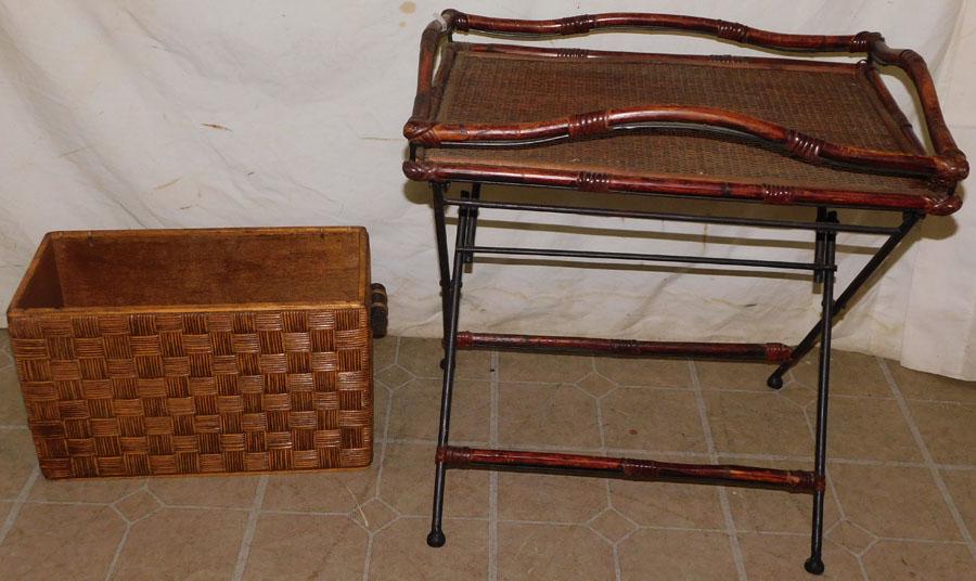 Rattan Box & Tea Table (1 of 2)