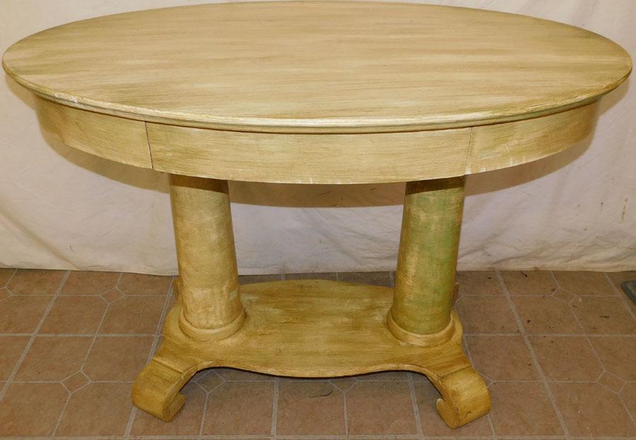 Antique Painted Oval Center Table (1 of 3)