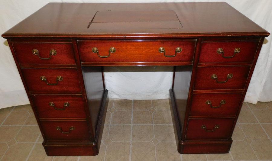 Mahogany Singer Sewing Machine: Mahogany Singer Sewing Machine . 44" W 22" D 30 1/4" H